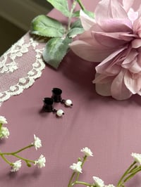 Image 3 of Dainty Pearl Drops (Black)