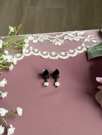 Image 4 of Dainty Pearl Drops (Black)