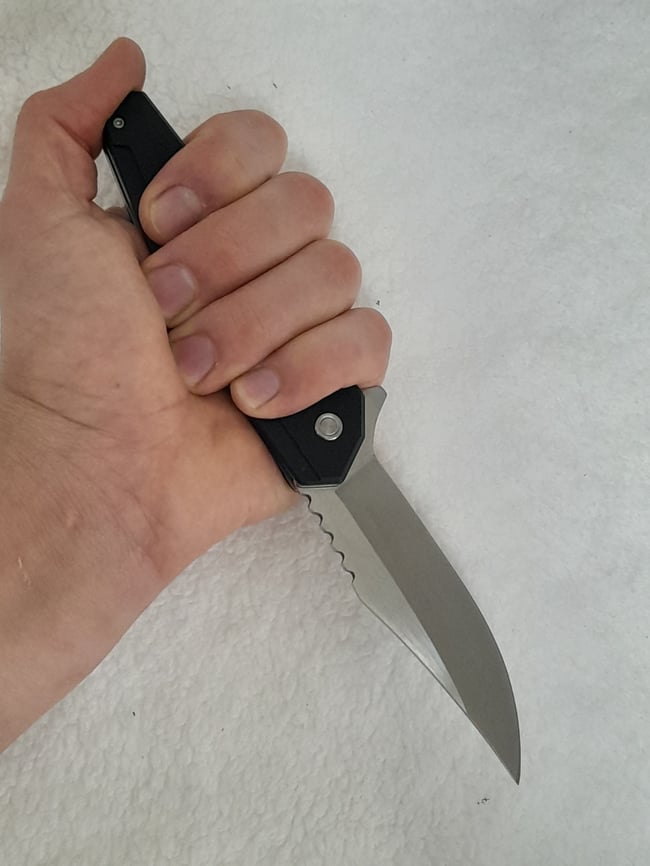 Folding Tactical Knife 420B Steel G10 Handle with Pocket Clip