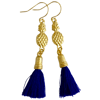 Ltd Ed - Gold Ananas Pineapple Tassel Earrings 