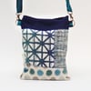 Collage Art Purse - geometric, tweed and dots