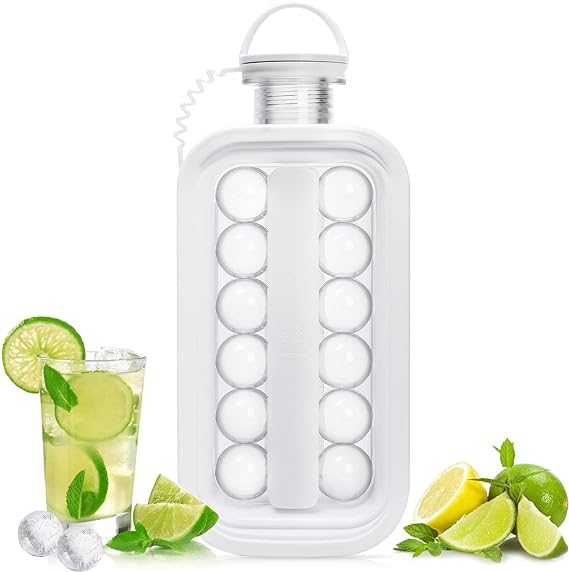 Image of LittleStar Ice Cube Trays 2 in 1 Portable Ice Ball Maker