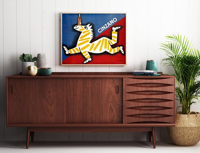 Raymond Savignac | Cinzano |1951 | VINTAGE ADS | WALL ART PRINT | VINTAGE POSTER