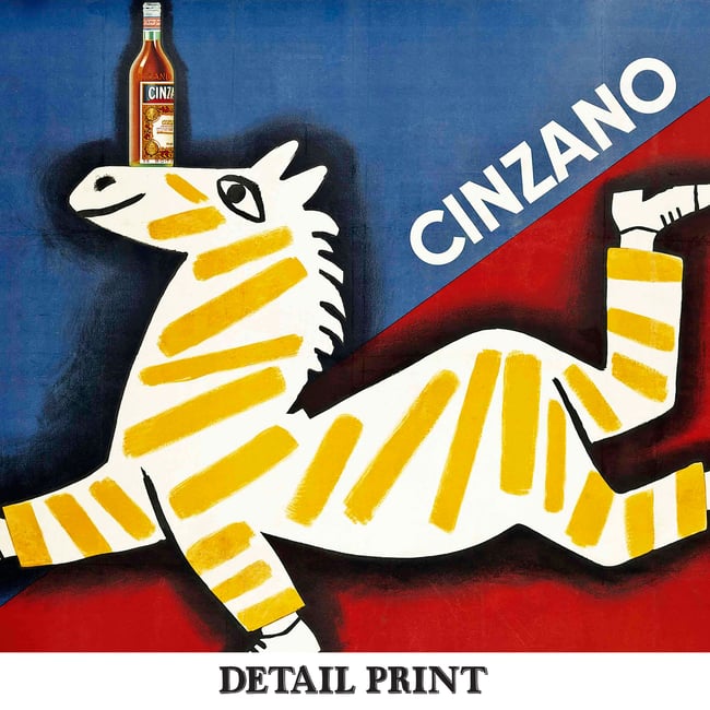 Raymond Savignac | Cinzano |1951 | VINTAGE ADS | WALL ART PRINT | VINTAGE POSTER