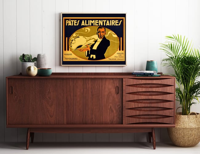 Pasta Pantagruel | Pates Alimentaires | VINTAGE ADS | WALL ART PRINT | VINTAGE POSTER
