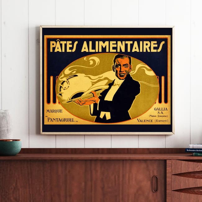 Pasta Pantagruel | Pates Alimentaires | VINTAGE ADS | WALL ART PRINT | VINTAGE POSTER