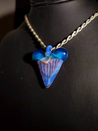 Image 3 of Neo opal/aquamania great white shark tooth pendant .