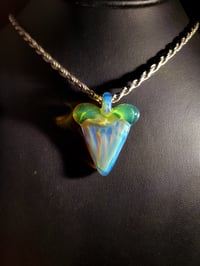 Image 1 of Fully cfl reactive mirage/yoshi great white shark tooth pendant .