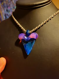 Image 4 of Yoshi(cfl)/sea slyme great white shark tooth pendant.