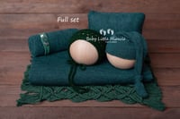 Image 1 of Newborn photo set macrame green