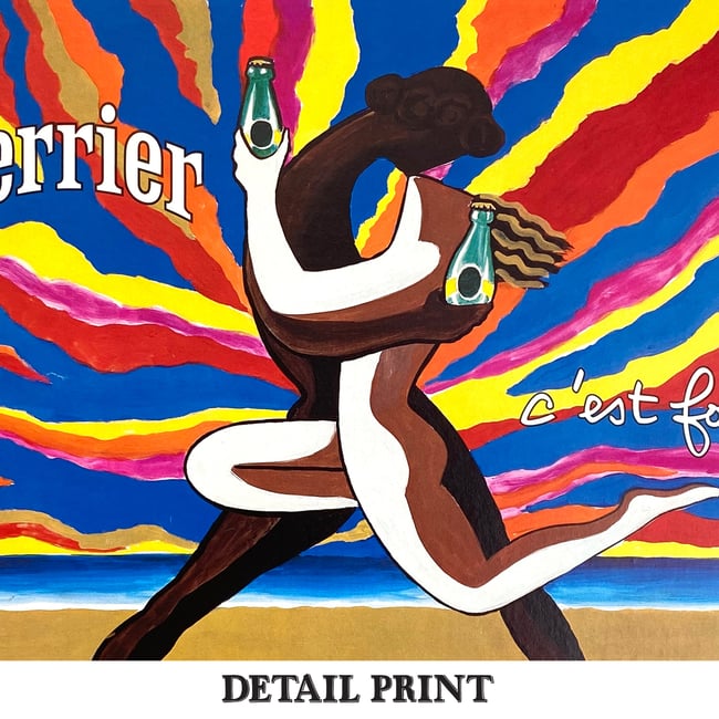 PERRIER C'EST FOU | VILLEMOT | VINTAGE ADS | WALL ART PRINT | VINTAGE POSTER