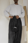 [black] puffy pleated pants