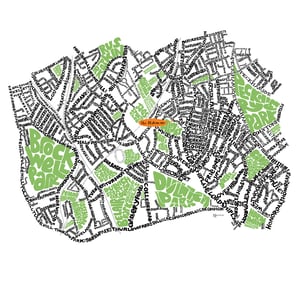 Image of Herne Hill-Dulwich Village-East Dulwich - SE London Type map