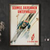 Schweiz Skirennen Unterwasser | Martin Peikert | 1939 | Wall Art Print | Vintage Travel Poster