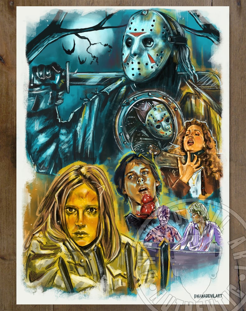 Image of Friday the 13th print (9x12 inches)