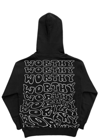 666 BLACK HOODIE BACK