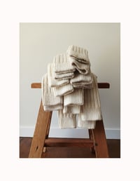 Image 2 of NORDIC LONG SOCKS_ALPACA AND WOOL_ NATURALE