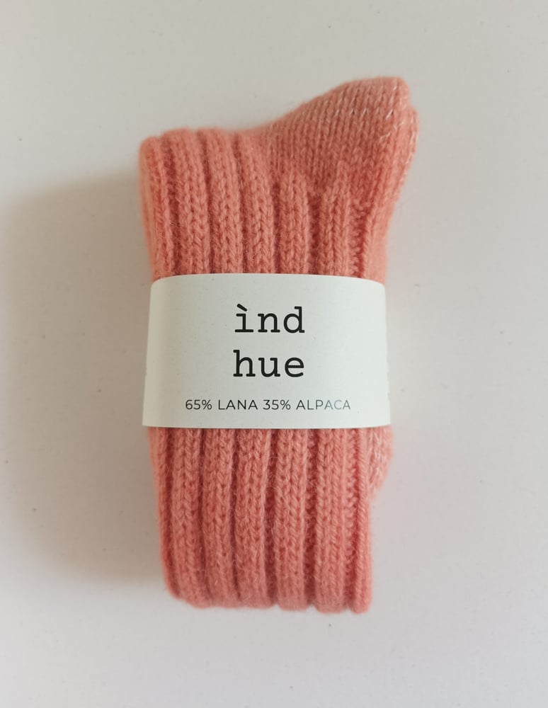 Image of NORDICO LUNGO_ LANA E ALPACA_ ROSA TRAMONTO