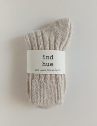 Image 1 of NORDIC SHORT SOCKS_ ALPACA AND WOOL _ MELANGE