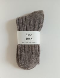 NORDIC SHORT SOCKS_ ALPACA AND WOOL _ TABACCO