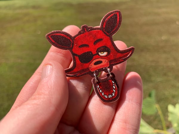 Image of Fnaf Foxy Dangle mouth pin