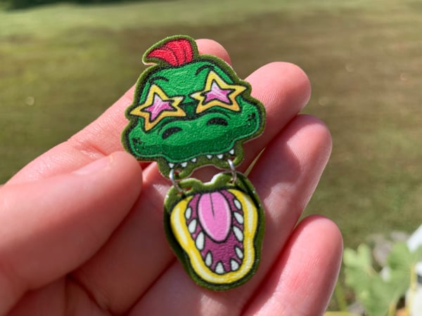 Image of Fnaf Monty Dangle mouth pin