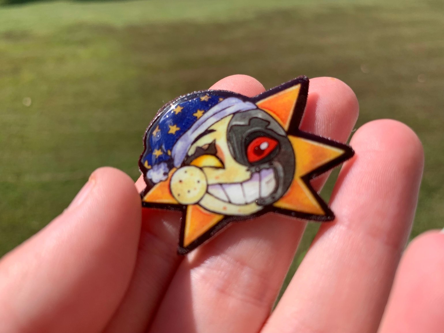 Image of Fnaf eclipse shrinky dink pin