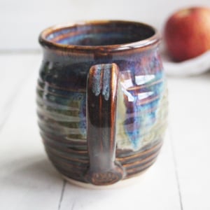 Image of Gorgeous Earthy Pottery Mug in Rich Earthy Glazes, Made in USA
