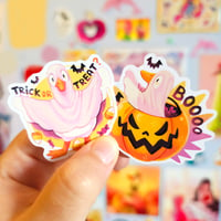 Image 1 of Ghost Duck Halloween Stickers