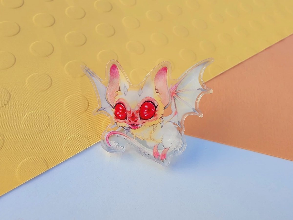 Image of 1" acrylic bat pin {SINGLES}