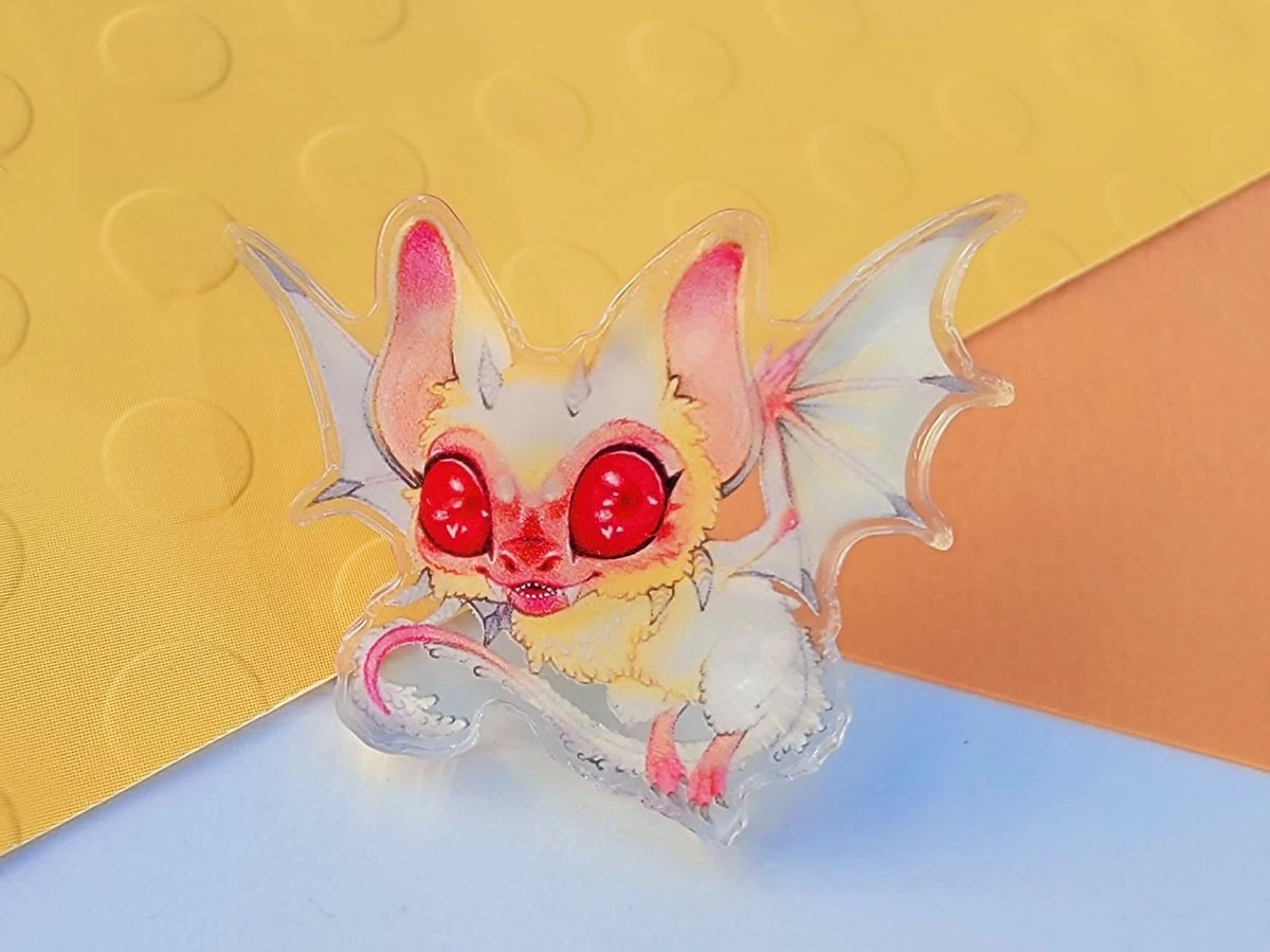 Image of 1" acrylic bat pin {SINGLES}
