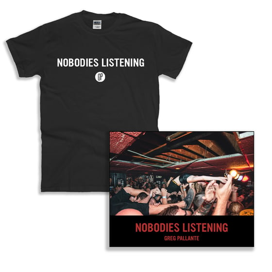 Image of "Nobodies Listening" Book + T-Shirt Bundle 