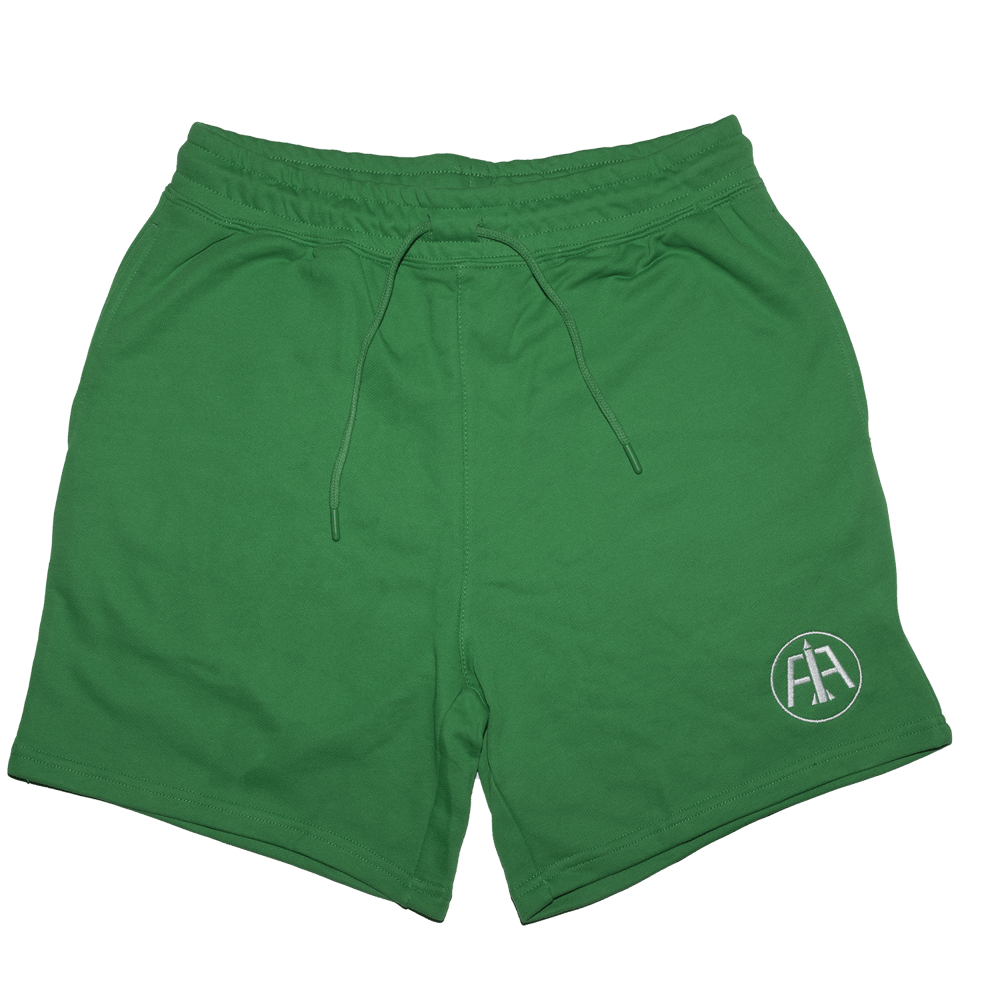 Green Aero Logo Embroidered Shorts 