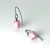 Light Pink Tulips: Art Glass Earrings. Ready To Ship.