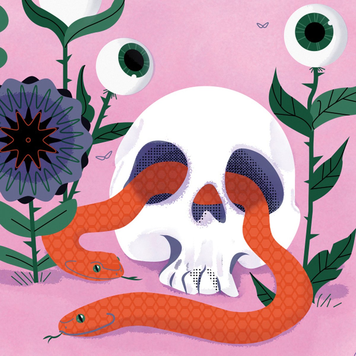Image of Two-Headed Snake Art Print