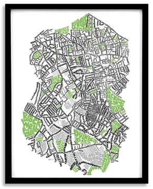Image of SE London Parks – Peckham-Camberwell-Herne Hill-Dulwich Type Map