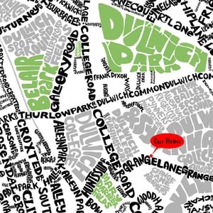 Image of SE London Parks – Peckham-Camberwell-Herne Hill-Dulwich Type Map
