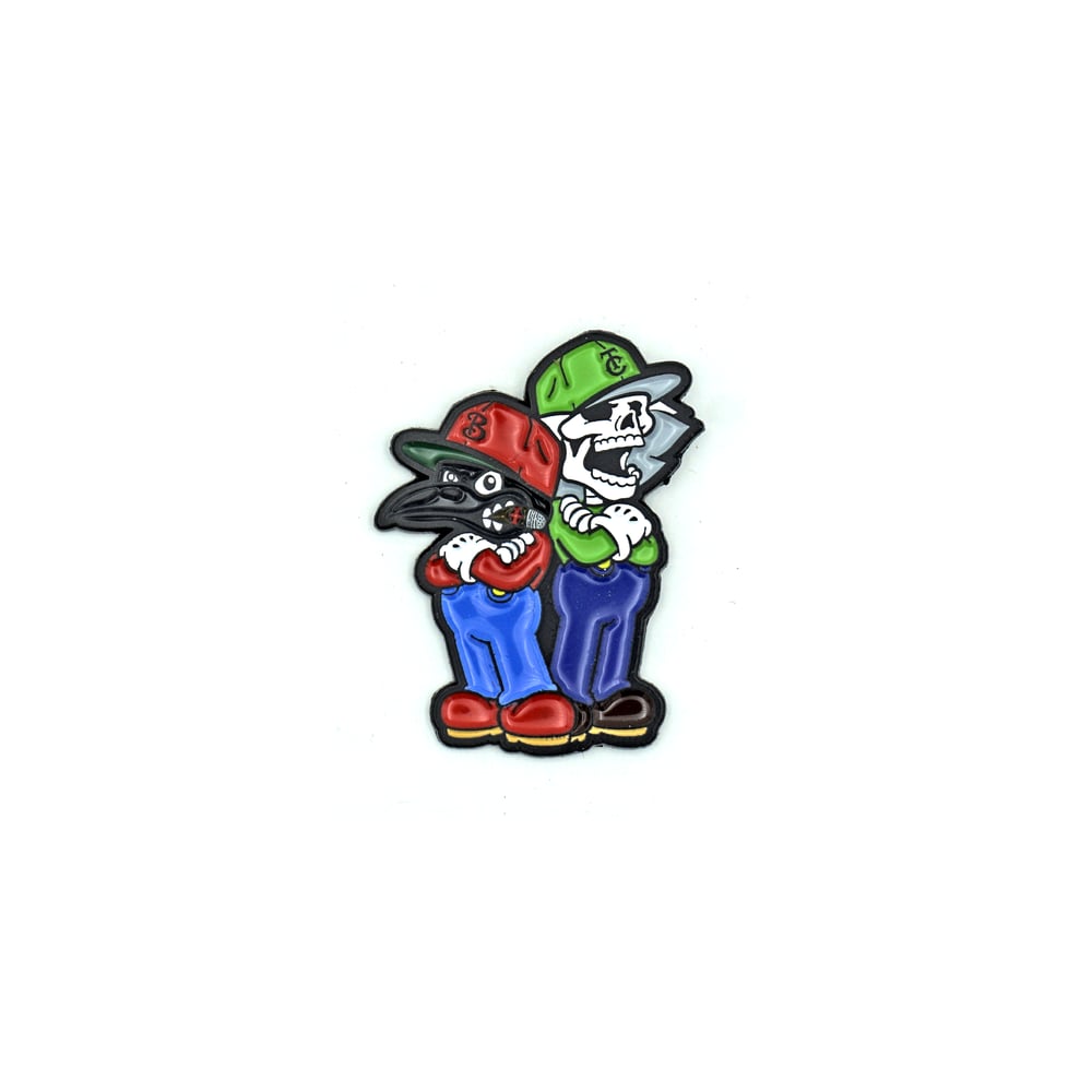 Super Blood Bros. Stance Enamel Pin