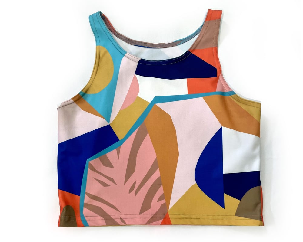 Image of Sunrise Abstract Athletic Crop Top