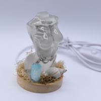 Image 5 of Glow in the Dark Resin Skeleton Lady LED USB Lamp - Ephemeral Friday the 13th Collection 