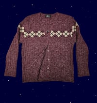 Image 1 of Knit argyle cardigan