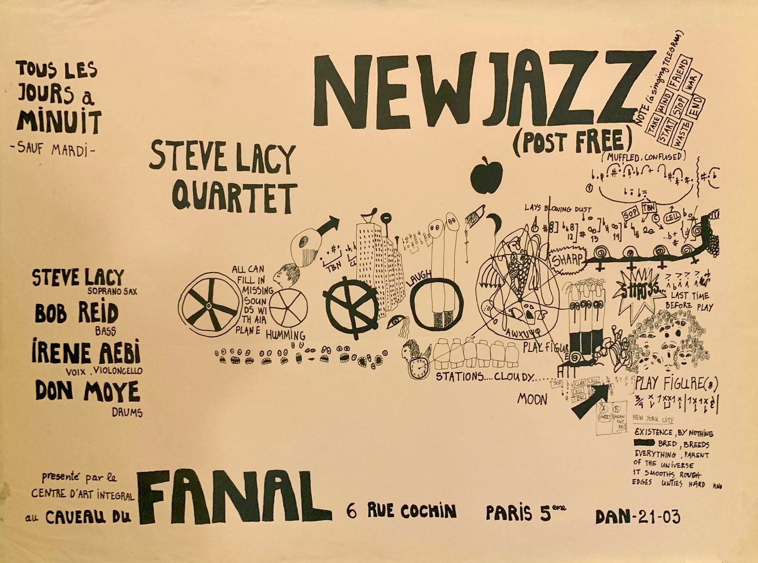Steve Lacy Quartet - New Jazz (Post Free) poster 
