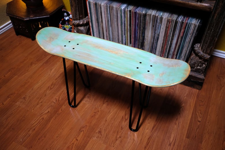 Image of Seafoam Skateboard Deck Stool