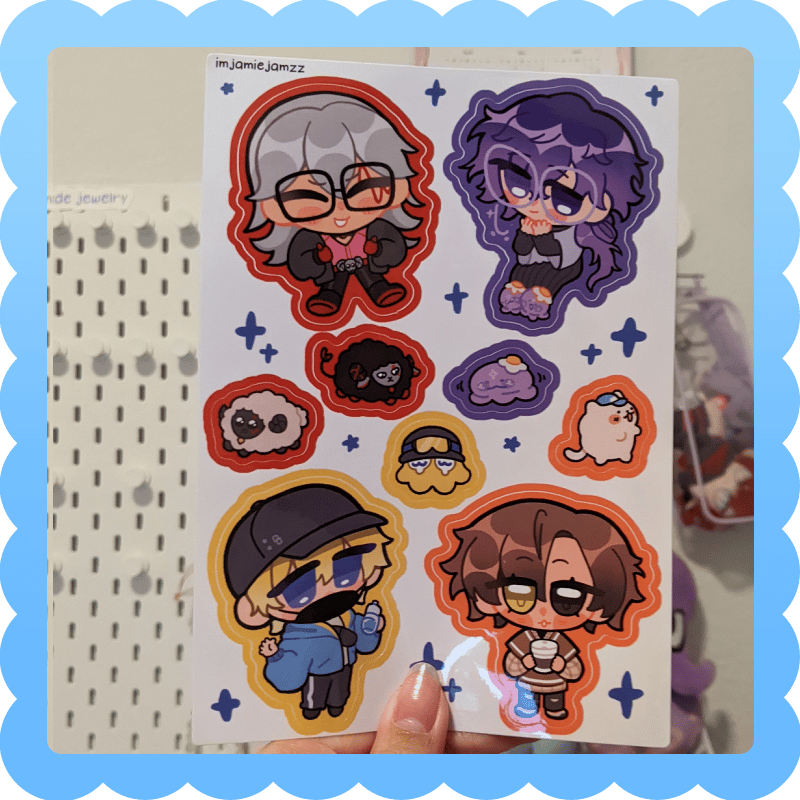 Image of luxiem/noctyx ❄️ waterproof vinyl sticker sheet