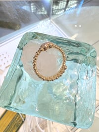 Image 4 of 14k diamond heart beaded ring