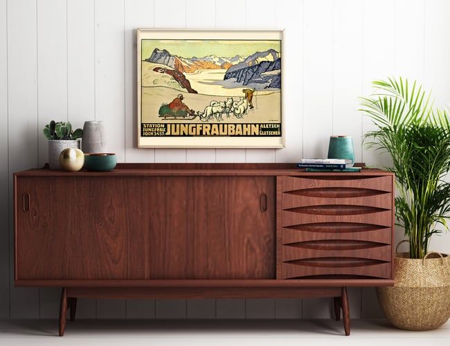 Jungfraubahn - Station Jungfraujoch 3457m | Wilhelm Friedrich Burger | VINTAGE POSTER | WALL PRINT