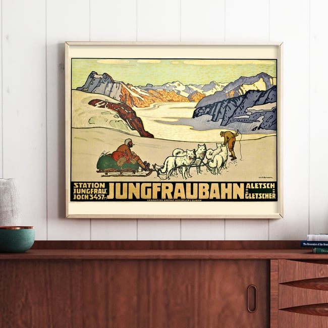 Jungfraubahn - Station Jungfraujoch 3457m | Wilhelm Friedrich Burger | VINTAGE POSTER | WALL PRINT