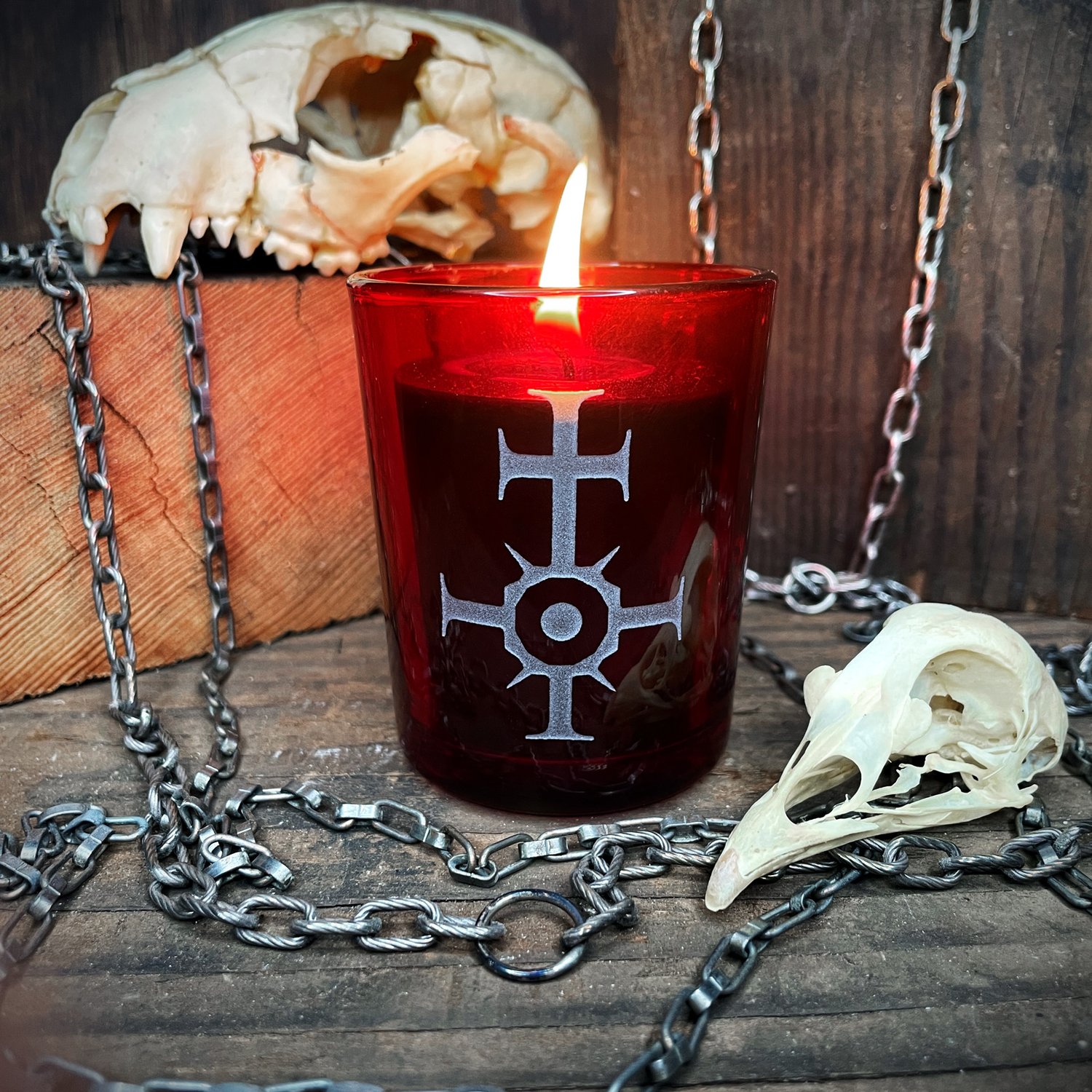 Image of Cross ov the Morningstar Votive Candle