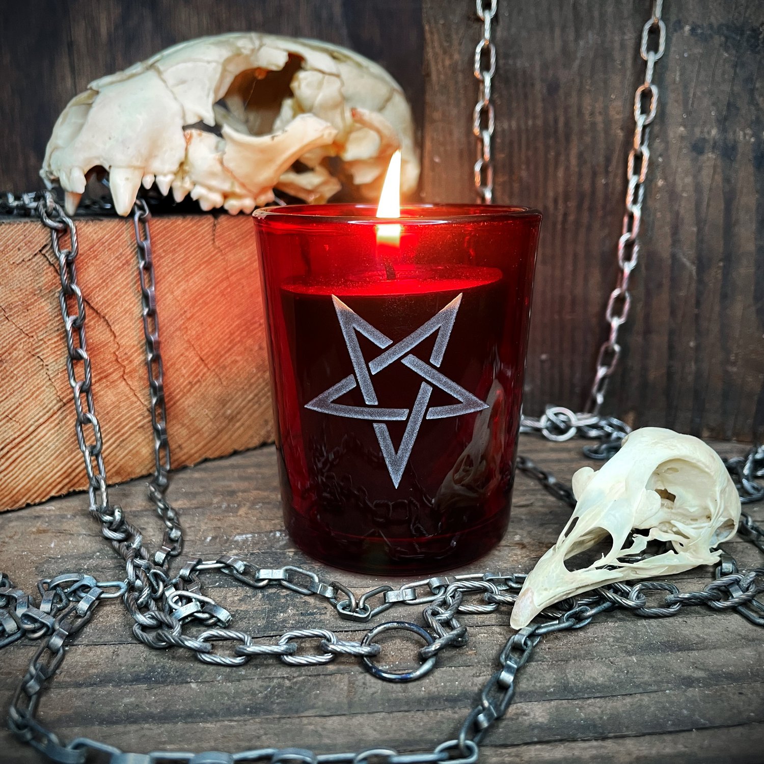 Image of Downward Pentagram Votive Candle
