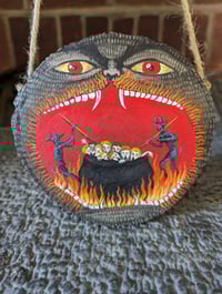 Image 1 of Hell mouth medium painting on wood